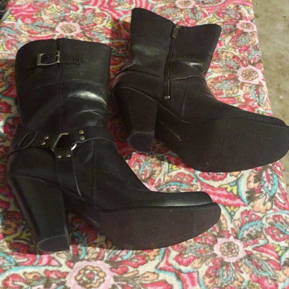 Black Calf Harley Davidson Boots